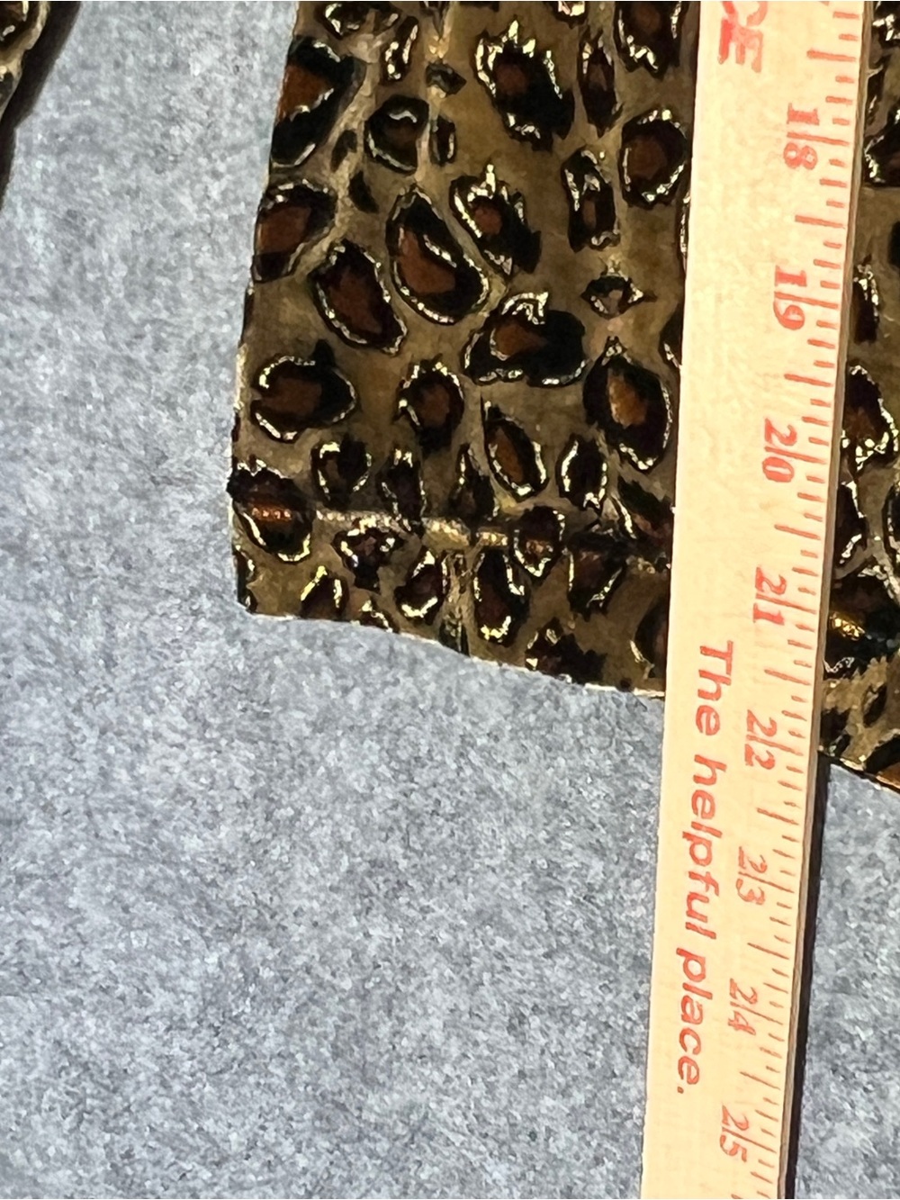 SKEA SHIMMIES Gold Leopard Velvet Cowl Neck Long Sleeve Top Women’s Medium - Picture 11 of 12